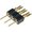 Adaptor; şiruri pini; PIN: 3; drept; 2,54mm; lipire,THT; 1x3; aurit, ZL210-3P