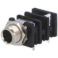 Soclu; Jack 6.35mm; mama; mono; intrerupator dublu; THT; ACJM-MHOM, AMPHENOL