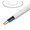Cablu 2x0.5mm2, OMY, rotund, litat, Cu, cu manta de PVC, alb, 300V, OMY2/0.50-B
