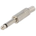 Conector jack 6.3mm, mono, metalic, JC-013