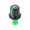 Buton plastic potentiometru axial; ax 6mm, Negru-Verde; GMN-4P-GN