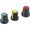 Buton plastic, potentiometru, 6mm, Rosu-Negru, GMN-2RD