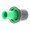Buton plastic potentiometru axial; ax 6mm, Negru-Verde; GMN-4P-GN