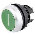 Intrerupator panou, apasare, monostabil, 22mm, simbol I, verde, orificiu montare Ø22.5mm, M22-D-G-X1, EATON