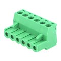 Conector mamă, 6 PINI; Pas 5.08mm; 15A, TBW-5-6P/GN