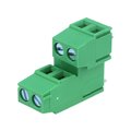 Conector 2x2 pini, PCB, pas 5mm, 10A, 300V, DG500B-5.0-2P14