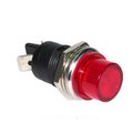 Lampa semnalizare panou, 12V, rosu, orificiu montare 16mm, MULTICOMP