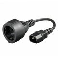 Adaptor cablu IEC,  cablu UPS, C14, mama schuko, conector CEE 7/4, 10A, 0.3m; negru, PS-PCU170S/0.3