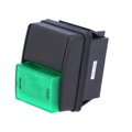 Intrerupator apasare, push, DPST, OFF-ON, 10A, negru/verde, R13-537B-01-B/G