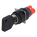 Comutator rotativ, cu cheie, SPDT, ON-OFF, orificiu montare Ø16mm, V16-KEY-2