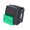 Intrerupator apasare, push, DPST, OFF-ON, 10A, negru/verde, R13-537B-01-B/G