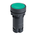 Buton panou, push, verde, monostabil, cu revenire, NO, 6A, 400V, orificiu montare 22.2mm, EL-EA32-M22