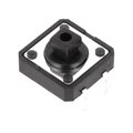Microtach, push buton, 12x12mm, negru, SPST-NO, TACTS-24K-F