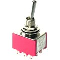 Intrerupator basculant; ON-NONE-ON, 2A/250VAC, 5A/28VDC, 9 pini, 3PDT, orificiu montare Ø6.35mm, 1M31T1B1M1QE, MULTICOMP