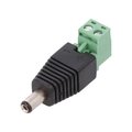 Adaptor mufa DC tata; adaptor, 5.5x2.1mm, borna cu surub, PC2.1-M-TBR