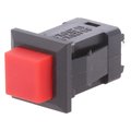 Push-buton, bistabil, patrat, 1A, OFF-ON, SPST-NO, rosu, 2 PINI, orificiu montare 12.2x11.2mm, DS-435-S-R, MIYAMA