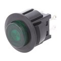 Push-buton, bistabil, rotund, 3A, OFF-ON, SPST-NO, verde, orificiu montare Ø16.9mm, DS-664K-C-L-S-K-TG, MIYAMA