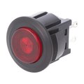 Push-buton, bistabil, rotund, 3A, OFF-ON, SPST-NO, rosu, orificiu montare Ø16.9mm, DS-664K-C-L-S-K-TR, MIYAMA