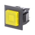 Push-buton, bistabil, patrat, 3A, OFF-ON, SPST-NO, galben, orificiu montare 16x14mm, DS-664K-S-L-S-K-TY, MIYAMA