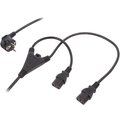Cablu alimentare PC, 1plug stecher, 2 socket, 1.7m, AK-440402-017-S