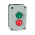 Cutie de comanda cu 2 butoane, start, stop, montare aparenta, 1NO, 1NC, 6A, 600V, cu revenire, IP44, BP-213