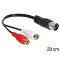 ADAPTOR AUDIO DIN 5 PINI, 2X RCA, 0,2 M, CAB120