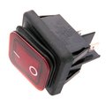 Comutator basculant, 16A, 2xON-OFF, rosu, IP65, 4 pini, DPST, orificiu montare 22x30mm, B448MASK-RT