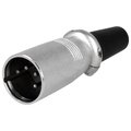 Conector XLR, tată, 4 PINI, XLR-4W, NINIGI