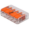 Conector rapid, 5 pini, 32A, 4mm, litat, solid, 221-415, WAGO