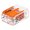 Conector rapid, 2 pini, 32A, 4mm2, litat, solid, 221-412, WAGO