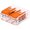 Conector rapid, 3 pini, 32A, 4mm, litat, solid, 221-413, WAGO