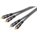 Cabluri montare amplificator auto, 2x2 RCA, 5m, CABLE-452/5-OFC-GD