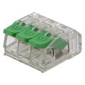 Conector terminal, cu maneta, pas 5.6mm, 20A, 300V, 1x3pini,  litat, solid, DG221-5.6-03P-17