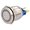 Buton antivandal, ON-ON, BISTABIL, LED 24V, IP65, SPST-NO, SPTS-NC, albastru, orificiu montare Ø22mm, V22-21R-24B-S
