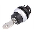 Comutator rotativ, cu cheie, 3 pozitii, I-O-II, orificiu montare Ø22.5mm, IP66, M22-WRS3