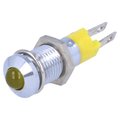 Lampa semnalizare, LED, 8mm, convex, 12V, galben, SMQD08112