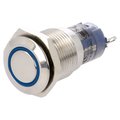 Buton antivandal, ON-(ON), albastru, 24V, IP67, SPDT, M16, orificiu montare Ø16mm, V16-11R-24B-S