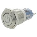Buton antivandal, ON-ON, albastru, 24V, IP40, SPDT, M16, orificiu montare Ø16mm, V16-21DT-24B-S