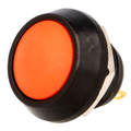 Buton antivandal, OFF-(ON), 2A, portocaliu, 36V, IP65, SPST-NO, M12, orificiu montare Ø12mm, GQ12B-10/J/O/A