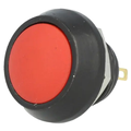 Buton antivandal, OFF-(ON), 2A, rosu, 36V, IP65, SPST-NO, M12, orificiu montare Ø12mm, GQ12B-10/J/R/A