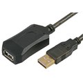 Repetor USB 2.0, USB-A tata/USB-A mama, extender activ, 10m, negru, PSG90601
