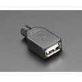 Conector USB A, SOCKET, mufa pentru lipire cablu, 1388, ADAFRUIT
