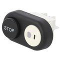 Push-buton, rotund, STOP, bistabil, OFF-ON, 16A, SPST, orificiu montare 22x30mm, 4010TTR1503