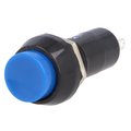 Push buton, monostabil, rotund, albastru, OFF-(ON), orificiu montare Ø12mm, PS11BBU