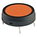 Push buton, rotund, PCB, portocaliu, OFF-ON, JF15CP2D, NKK Switches