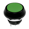 Push buton, monostabil, verde, 1NO, 2A, orificiu montare Ø12mm, GQ12IP65-GN