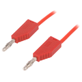 Cablu test, banana-banana, 4mm, 32A, 60V, 0.5m, rosu, LK425-A/X-05022