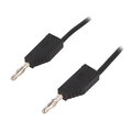 Cablu test, banana-banana, 4mm, 32A, 60V, 2m, negru, LK425-A/X-20021