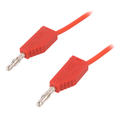 Cablu test, banana-banana, 4mm, 32A, 60V, 2m, rosu, LK425-A/X-20022