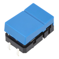 Microintrerupator tach monostabil, SPST-NO, 18x12mm, albastru, B3J-1400